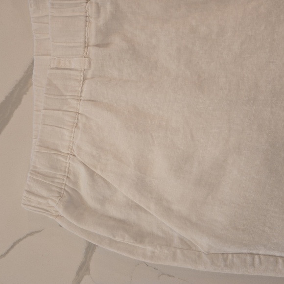 Quince 100% Linen Relaxed Fit High Rise Pants Womens Size XL White - Picture 5 of 8